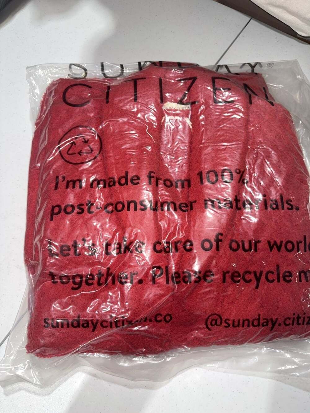 Sunday Citizen Snug Waffle Robe Size S/M Rouge - Picture 2 of 4